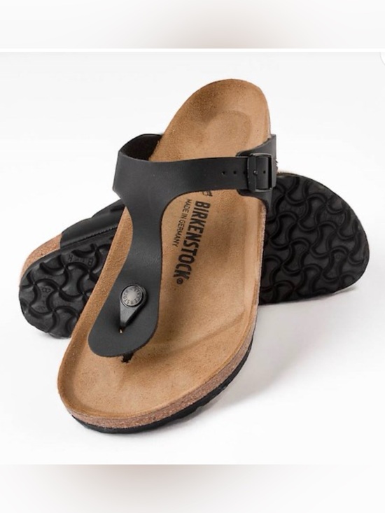 Birkenstock Shoes - Womens Birkenstock Gizeh Sandal - Black Toe Post